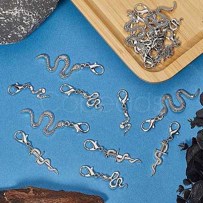 Snake Alloy Shoes Charms HJEW-CP00018-1