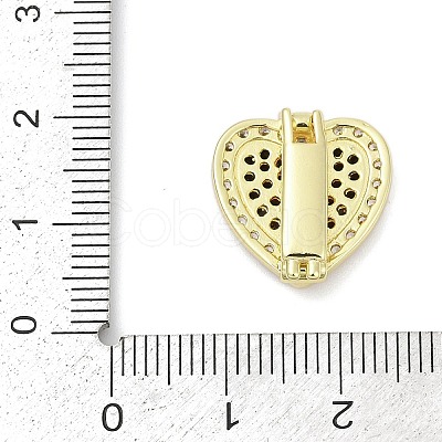 Brass Micro Pave Cubic Zirconia Slide Charms KK-D317-121G-1