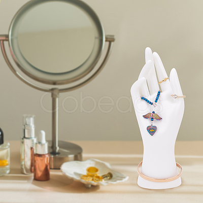 Plastic Mannequin Hand Jewelry Display Holder Stands RDIS-WH0009-014-1