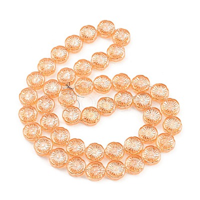 Full Plated Electroplate Glass Transparent Beads Strands EGLA-G037-10A-FP01-1