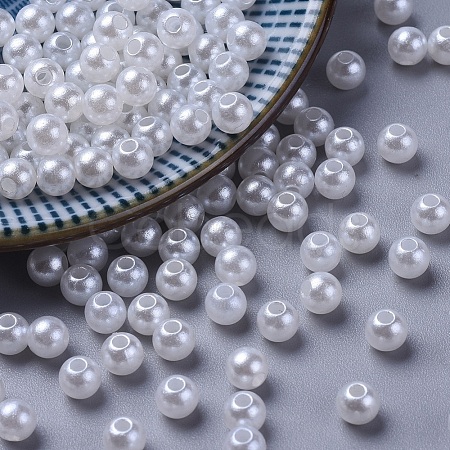 Imitated Pearl Acrylic Beads PACR-5D-1-1