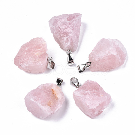 Rose Quartz Pendants G-N326-79-1
