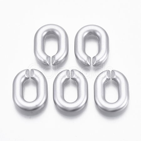 Spray Painted CCB Plastic Linking Rings CCB-R104-12F-03-1