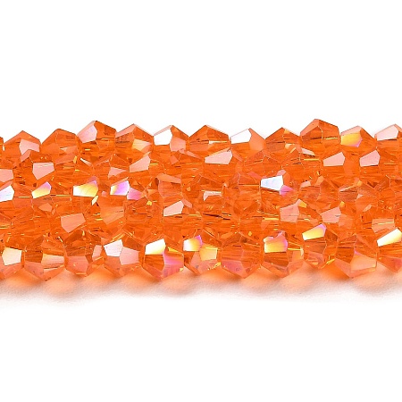 Transparent Electroplate Glass Beads Strands EGLA-A039-T4mm-B11-1