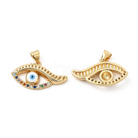 Brass Micro Pave Cubic Zirconia Pendants KK-H441-53G-1