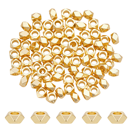 80Pcs Polygon Brass Beads KK-UN0005-09-1