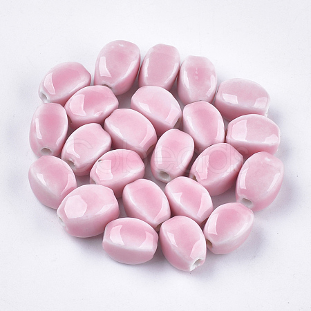 Handmade Porcelain Beads X-PORC-S498-08B-1