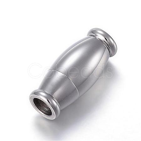 Tarnish Resistant 304 Stainless Steel Magnetic Clasps with Glue-in Ends STAS-F108-11P-1