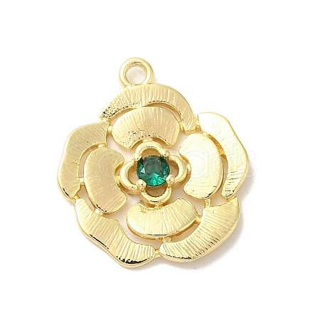 Brass Glass Pendants KK-Z073-15G-05-1