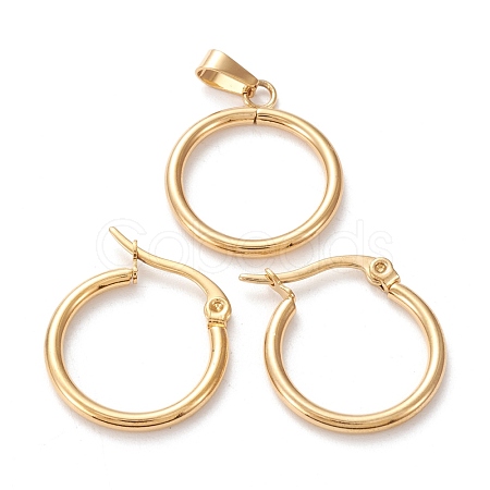 304 Stainless Steel Jewelry Sets SJEW-G077-30G-A-1
