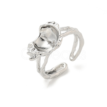 Brass Cup Peg Open Cuff Ring Settings LS-KK-G518-10P-03-1