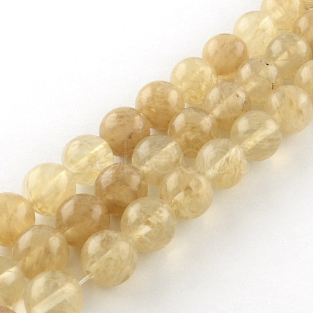 Coffee Watermelon Stone Glass Round Bead Strands G-R342-4mm-18-1