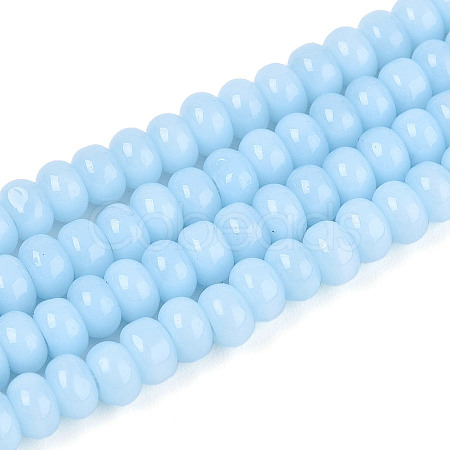 Opaque Solid Color Glass Beads Strands GLAA-ZX008-4mm-18J-1