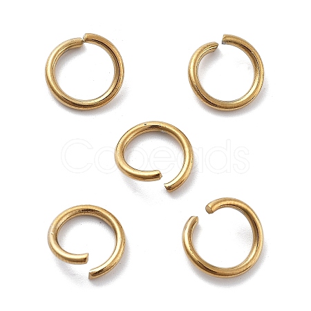 Ion Plating(IP) 304 Stainless Steel Open Jump Rings STAS-M081-01G-04-1
