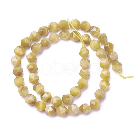 Natural Tiger Eye Beads Strands G-P424-A02-8mm-1