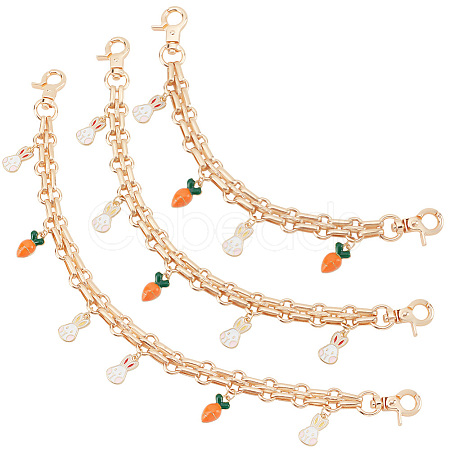 Alloy Enamel Pendant Purse Chains AJEW-AB00098-1