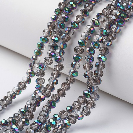 Electroplate Transparent Glass Beads Strands X-EGLA-A034-T8mm-Q13-1