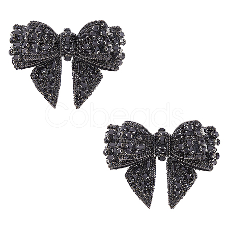 Polyester Bowknot Shoe Decorations FIND-WH0126-445-1