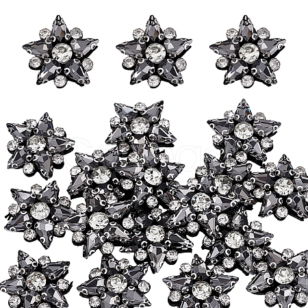 Stainless Steel & Glass Ornaments Accessories AJEW-WH0696-122B-1