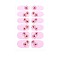 Flower Series Full Cover Nail Decal Stickers, Self Adhesive, Nail Decoration for Women Girls Kids, Pink, 25.5x10~16.5mm, 12pcs/sheet