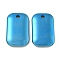 Electroplated Synthetic Non-Magnetic Hematite Pendants, Rectangle Charms, Blue Plated, 34x21.5x5mm, Hole: 2.8mm