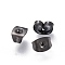 304 Stainless Steel Friction Ear Nuts, Electrophoresis Black, 6x4.5x3mm, Hole: 0.8mm