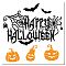 PET Plastic Drawing Painting Stencils Templates, Square, White, Halloween Themed Pattern, 30x30cm