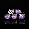 Natural Charoite Beads, with Alloy Finding, Cat, 9x11x12mm