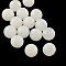 Round Imitation Gemstone Acrylic Beads, White, 6mm, Hole: 1.5mm, about 4100pcs/500g