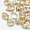 Pointed Back Glass Rhinestone Cabochons, Back Plated, Faceted, teardrop, Light Colorado Topaz, 8x6x3mm