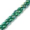 Transparent Electroplate Glass Beads Strands, AB Color Plated, Faceted, Teardrop, Sea Green, 9x6.2x5mm, Hole: 1.2mm, about 71pcs/strand, 25''(63.5cm)