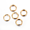 304 Stainless Steel Split Rings, Double Loops Jump Rings, Real 18K Gold Plated, 12x2mm, Inner Diameter: 10mm, Single Wire: 1mm