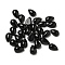 Natural Black Stone Cabochons, Teardrop, 6x4x2.5mm