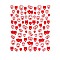 3D Star Sea Horse Bowknot Nail Decals Stickers, Self-Adhesive Nail Design Art, for Nail Toenails Tips Decorations, Red, Clown Pattern, 90x77mm