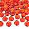 Olycraft 50Pcs Flat Back Acrylic Rhinestone Cabochons, DIY Nail Art, Car, Mobile Phone Decoration, Half Round, Red, 30x6mm