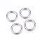 Tarnish Resistant 304 Stainless Steel Jump Rings, Open Jump Rings, Stainless Steel Color, 12 Gauge, 14x2mm, Inner Diameter: 10mm