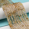 Natural Gold Rutilated Quartz Beads Strands G-A097-D02-05-2