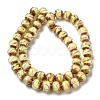 Gold Sand Lampwork Beads Strands LAMP-E036-06B-2