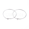316 Surgical Stainless Steel Hoop Earring Findings STAS-J025-01F-P-1