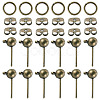 20Pcs Brass Ball Post Stud Earring Findings FIND-TA0011-06AB-2