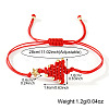 Handmade Christmas Tree Polyester Cord Braided Bracelets for Women AK7194-2-2