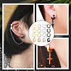 16Pcs 4 Colors 304 Stainless Steel Huggie Hoop Earrings Findings STAS-WR0001-15-6