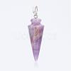 Natural Amethyst Pendants G-P236-07-2