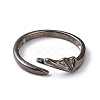 Alloy Wing Open Cuff Ring for Women RJEW-K239-17B-B-1