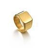 Square 304 Stainless Steel Finger Rings WGB1DFB-15-2