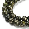 Natural Green Epidote with Pyrite Beads Strands G-G013-B02-01-4