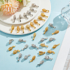 40Pcs 2 Colors Brass Ice Pick Pinch Bails KK-GO0002-15-4
