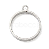 304 Stainless Steel Open Back Bezel Pendants STAS-B126-06D-P-1