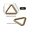 20Pcs Triangle Alloy Linking Rings FIND-CY0001-17AB-2