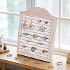 Wooden Photo Frame Shaped Ring Display Easels RDIS-WH0032-008A-4